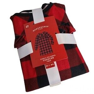 NWT Wondershop Family Toddler Plaid Christmas Nightgown Pajama 2T